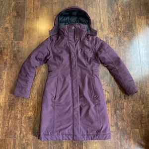 Marmot 700 Down Fill Coat  Parka Jacket Maroon Size Small Hood - Picture 1 of 12