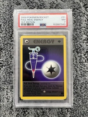 Pokemon TCG Full Heal Energy 81/82 1st Edition Team Rocket PSA 7 - Image 1 of 2