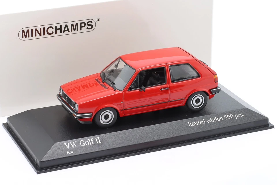 Volkswagen VW Golf II Baujahr 1985 rot 1:43 Minichamps - Bild 1 von 1