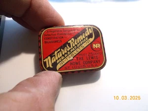 Vintage NR Nature's Remedy Verstopfung 25 Tabletten leere Dose, Lewis Howe Company - Bild 1 von 5