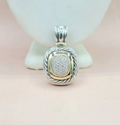 David Yurman Grande Colgante Albión Potenciador Con Diamantes y Oro Foto 1 de 4