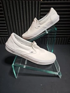 Vans Slip On True Canvas White Men's Size 11 Slip On Platform Sneakers.       D3 - Picture 1 of 14