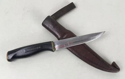 Altes Normark Finn Messer mit Lederscheide - Fiskars Finnland Fischmesser - Bild 1 von 4