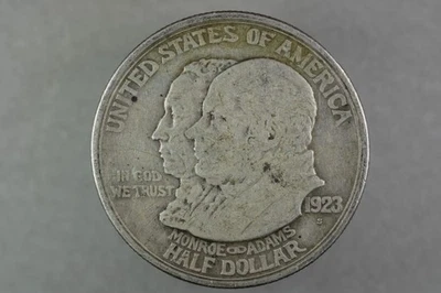 Medio dólar conmemorativo de la doctrina Monroe 1923-S oferta fina envío combinado Foto 1 de 2