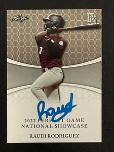 Scheda firmata Raudi Rodriguez 2022 foglia gioco perfetto di persona IP autografo auto - Foto 1 di 2