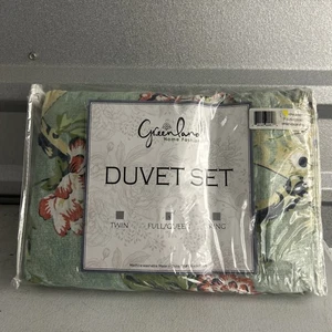 Juego de funda nórdica victoriana 100 % algodón Groenland Home Pavona, 3 jade completo/queen - Imagen 1 de 7