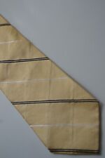 Tommy Hilfiger yellow silk necktie with checked pattern