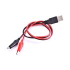 Power Wire Red Black Alligator Test Clips to USB Male Connector Adapter Wire