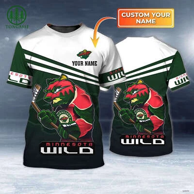 Camiseta Minnesota Wild Personalizada, Camiseta Equipo de Hockey, Regalo de Navidad Foto 1 de 3
