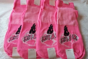 Big Air 4pr Non Slip Grip Bottom Trampoline Socks Kids Sz Sm. 6.5" See Pics Pink - Picture 1 of 4