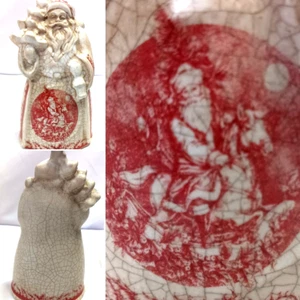 ALTE WELT WEIHNACHTSMANN FIGUR 5" GROSS KNISTERNDE WEIHNACHTSDEKO SAMMLERSTÜCK - Bild 1 von 8