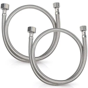 1 Pack 32 Inch Stainless Steel Braided Faucet Connector Hose for Toilet Kitchen - Picture 1 of 7