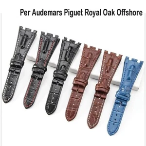 Cinturino orologio pelle Per Audemars e Piguet Royal Oak Offshore 28mm nero blu