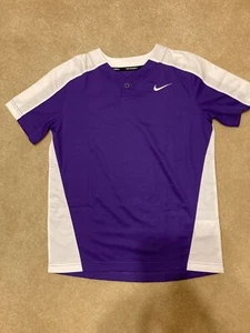 NIke Team Engineered Baseball Practice Jersey Youth Sz LG - Purple /White NWT's - Picture 1 of 4