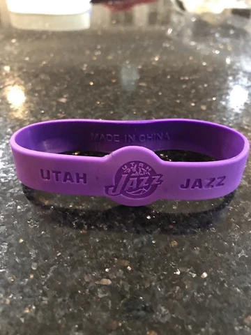 Utah Jazz Nba logo silicone wristband bracelet adult Purple Cover