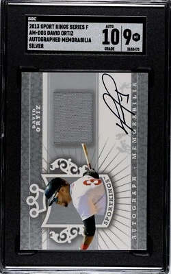 Sport Kings Serie F 2013 David Ortiz autógrafo plateado SGC 9 con 10 automático Foto 1 de 2