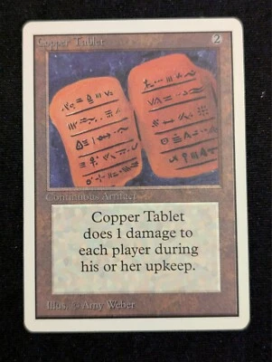 Copper Tablet - Unlimited - LP - Magic the Gathering - MTG - Artifact - Image 1 of 4
