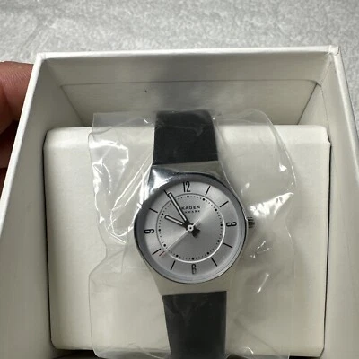 Reloj Skagen Grenen Lille SKW3047 para mujer acero inoxidable con correa de cuero negro Foto 1 de 4
