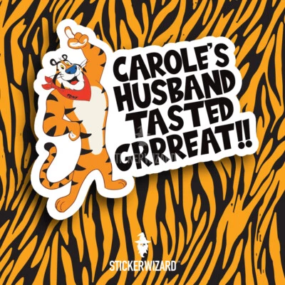 Carole Baskin Sticker | Tiger King Decal | Joe Exotic Stickers | Car | Window - Image 1 of 2