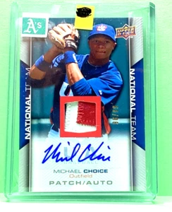 Michael Choice 2009 upper deck national team 3 color rookie patch auto SP /99 - Picture 1 of 1