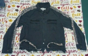 Vintage Havanna Black Wash With Leopard Stripe on Sleeve Size L - Picture 1 of 4