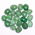 Lot de pierres précieuses à dos plat fraise verte 12 mm-14 mm ovale coupes de rose