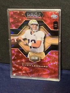 Riley Leonard 2024 Wild Card American Football PreRookie 1/1 National Exclusive - Picture 1 of 1