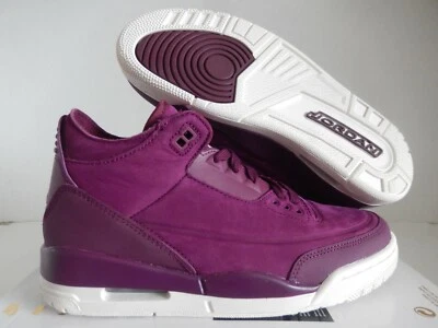 WMNS NIKE AIR JORDAN 3 RETRO BORDEAUX-PHANTOM SZ 8 [AH7859-600] - Image 1 of 4