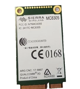 SIERRA WIRELESS MC8305 WWAN MINI PCI EXPRESS UMTS GPS GSM GPRS EDGE KARTE CARD - Bild 1 von 2