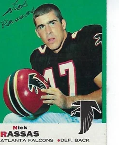 NICK RASSAS SIGNED 1969 TOPPS #71 - ATLANTA FALCONS - Picture 1 of 1
