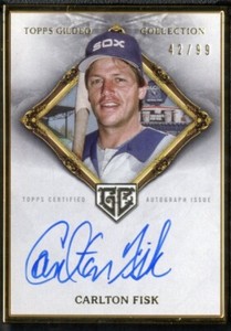 2023 Topps Gilded Collection Baseball Carlton Fisk Gold Framed Auto /99