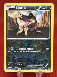 Pokémon TCG Sandile 56/106 Reverse Holo X&Y Flashfire XY English 2015 LP - Picture 1 of 2