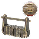 Antique Chinese Combination Padlock 5-Letter Password Vintage Lock