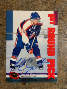 signed in person  NOLAN BAUMGARTNER  Washington Capitals  CLASSIC #9 1994-95