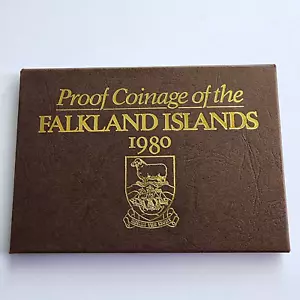 1980 Falkland Islands Proof Coinage 6 Coin Set In Original Royal Mint Pack - Picture 1 of 12
