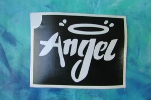 Large 4" 3 layer glitter tattoo stencil~ Angel~ Word Art~ Nice - Picture 1 of 2