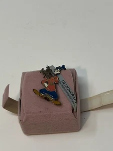 Disney Sterling Silver Enamel Goofy Pin in Original Box Designcraft Vintage - Picture 1 of 2
