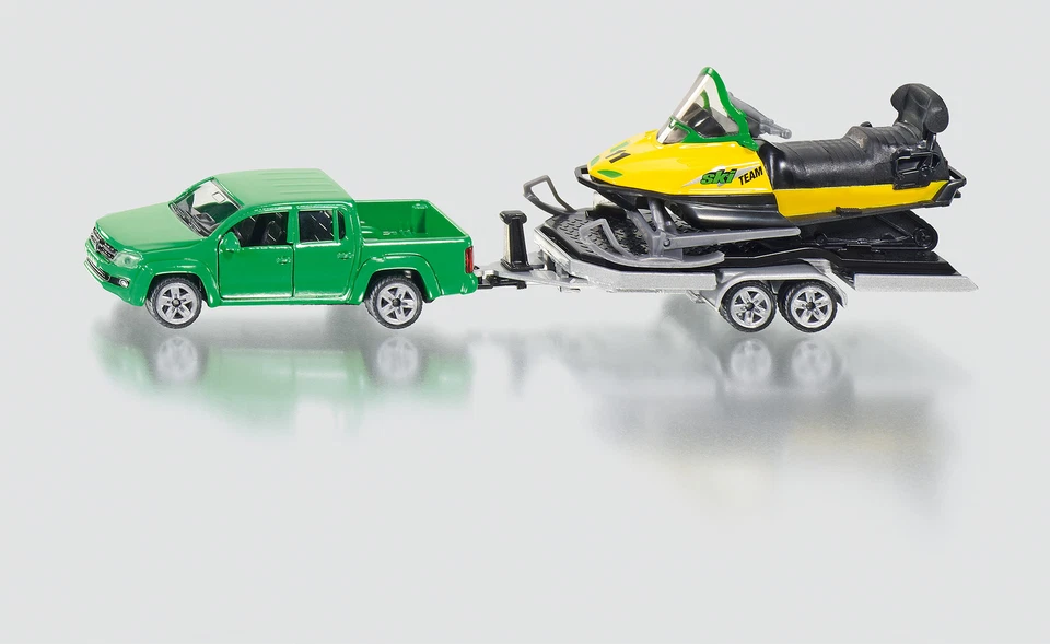 SIKU 1:55 METALLO DIE CAST  PICKUP RIMORCHIO MOTOSLITTA CAR & SNOWMOBILE 2548 - Immagine 1 di 1