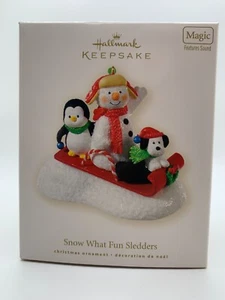 2008 Hallmark Keepsake Ornament -Snow What Fun Sledders Magic NEW - Picture 1 of 2