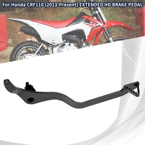 For Honda CRF110 CRF-110 2013-2023 Black Steel Extended Rear Brake Pedal Lever - Picture 1 of 12