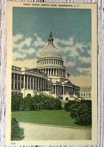 United States Capitol Dome Washington DC Vintage Postcard - Picture 1 of 2