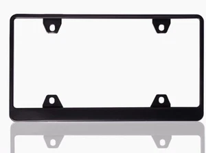 Tesla OEM Black Stainless Steel License Plate Frame Glossy - Picture 1 of 10