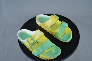 Sandalias Birkenstock Eva Arizona Talla 37 UE Negritas Jade Tie Dye Verde Amarillo L6M4 - Imagen 1 de 6