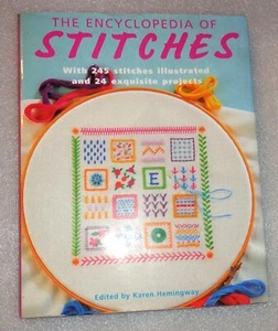 The Encyclopedia of Stitches Embroidery Hardcover Book Illustrations & Projects - Foto 1 di 5