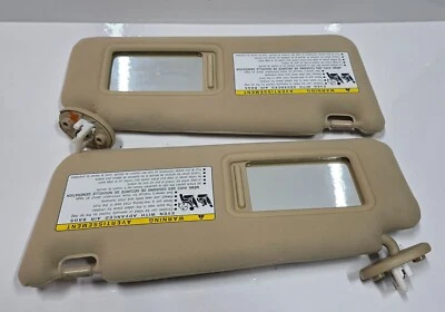 2006-2009 Lexus IS250 IS350 Driver & Passenger Sun Visor Set Pair Beige Lighted - Image 1 of 4