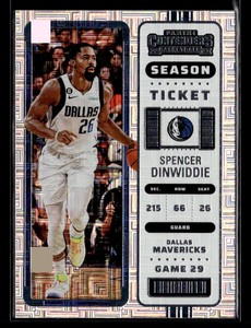 Spencer Dinwiddie 2022 Panini Contenders Season Ticket  #61 FOTL Mavericks