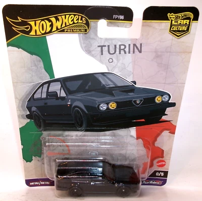 Coche de persecución Hot Wheels Premium World Tour 2024 negro Alfa Romeo GTV6 3.0 Foto 1 de 4