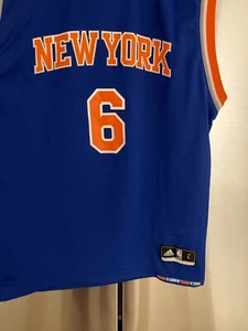 New York Knicks Porzingis NBA adidas blue jersey youth Large - Picture 1 of 5