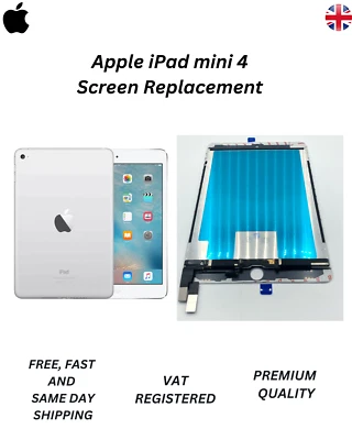 Apple iPad mini 4 Weiß Bildschirm Ersatz LCD Digitizer - Scharfes Display - Bild 1 von 4