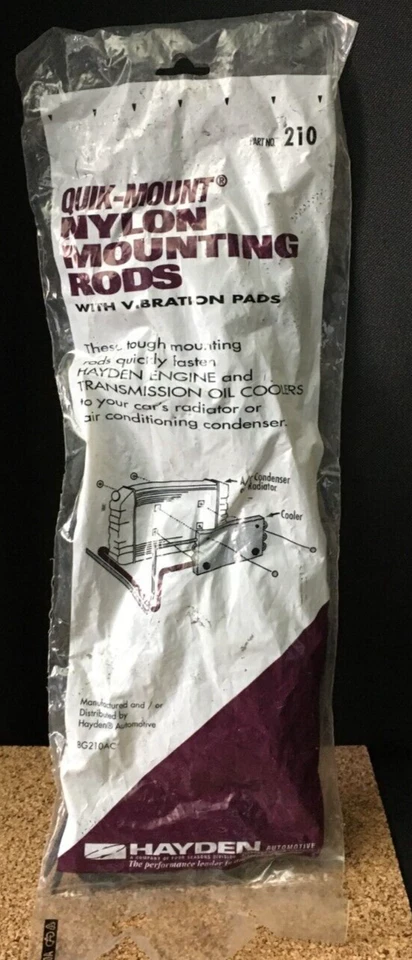 Kit de varillas de montaje de nailon Hayden 210 Quik Mount con almohadillas vibratorias de alta resistencia K210 Foto 1 de 4